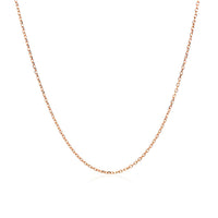 14k Pink Gold Diamond Cut Cable Link Chain 0.8mm