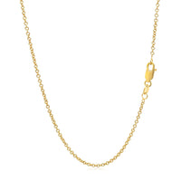 14k Yellow Gold Round Cable Link Chain 1.5mm