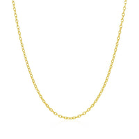 14k Yellow Gold Round Cable Link Chain 1.5mm