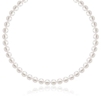 14k Yellow Gold Necklace with White Freshwater Cultured Pearls (6.0mm to 6.5mm)