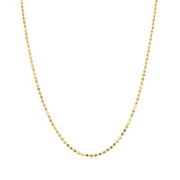 14k Yellow Gold Diamond-Cut Bead Chain 1.2mm