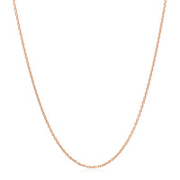 14k Rose Gold Oval Cable Link Chain 0.97mm