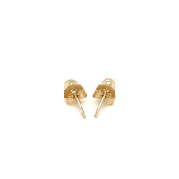 14k Yellow Gold Polished Round Stud Earrings
