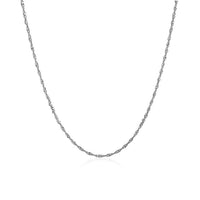 14k White Gold Singapore Chain 1.0mm