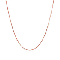 14k Rose Gold Diamond Cut Round Wheat Chain 0.6mm