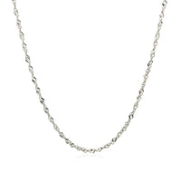 14k White Gold Singapore Chain 1.5mm