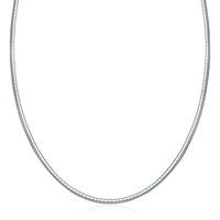 Sterling Silver Classic Omega Chain Necklace (3.0mm)