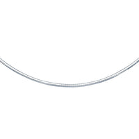 14k White Gold Chain in a Classic Omega (3 mm)