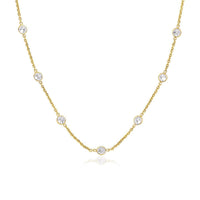14k Yellow Gold CZ By the Yard Long Links