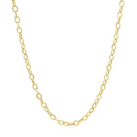 2.5mm 14k Yellow Gold Pendant Chain with Textured Links