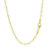 2.5mm 14k Yellow Gold Pendant Chain with Textured Links