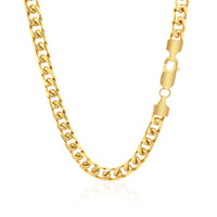 5.8mm 14k Yellow Gold Solid Miami Cuban Chain