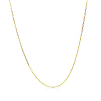 14k Yellow Gold Diamond Cut Cable Link Chain 0.8mm