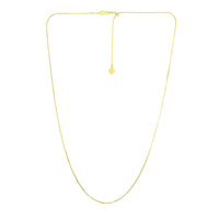 14k Yellow Gold Adjustable Snake Chain 0.85mm
