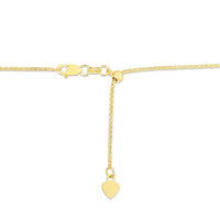 14k Yellow Gold Adjustable Popcorn Chain 1.3mm
