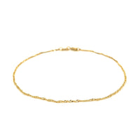 14k Yellow Gold Singapore Bracelet 1.0mm