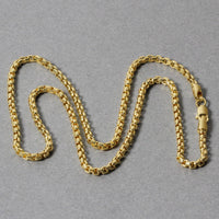 2.4mm 14k Yellow Gold Round Box Chain