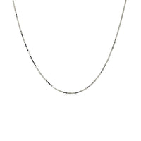 18k White Gold Box Chain 0.6mm