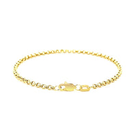 2.3mm 14k Yellow Gold Rolo Bracelet