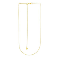 14k Yellow Gold Adjustable Wheat Chain 1.0mm