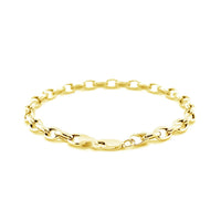 4.6mm 14k Yellow Gold Oval Rolo Bracelet