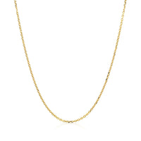 14k Yellow Gold Diamond Cut Cable Link Chain 1.1mm
