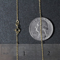 14k Yellow Gold Diamond Cut Cable Link Chain 1.1mm
