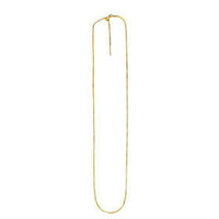 Endless Adjustable Box Chain in 14k Yellow Gold (0.95 mm)