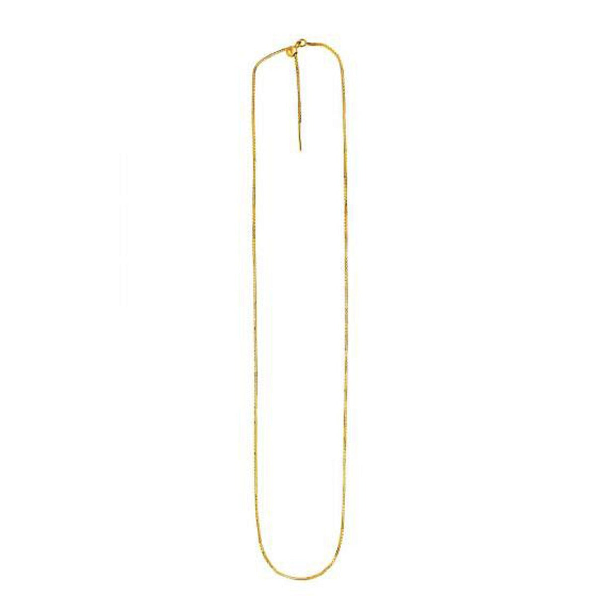 Endless Adjustable Box Chain in 14k Yellow Gold (0.95 mm)