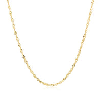 14k Yellow Gold Singapore Chain 1.5mm
