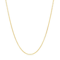 14k Yellow Gold Round Cable Link Chain 1.2mm