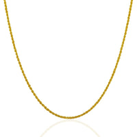 14k Yellow Gold Solid Rope Chain 1.25mm