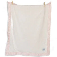 Luxury Duo Satin Border Blanket - Pink/Ivory - BIG FRENCHIES