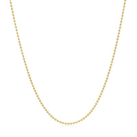 14k Yellow Gold Bead Chain 1.0mm