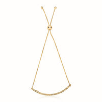 14k Yellow Gold Chain Bar Lariat Style Bracelet