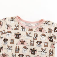Camp Paws (Short Sleeve PJ) - Pink - BIG FRENCHIES