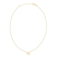 14K Yellow Gold Virgo Necklace