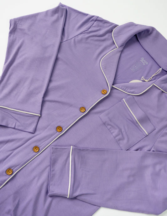 Lavender | Adult Button Pajama Top