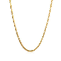 3.2mm 14k Yellow Gold Classic Solid Miami Cuban Chain