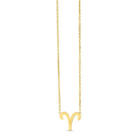 14K Yellow Gold Aries Necklace