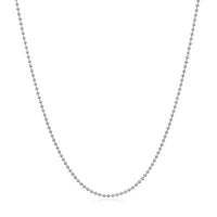14k White Gold Bead Chain 1.0mm