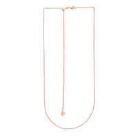 14k Rose Gold Adjustable Wheat Chain (1.00 mm)