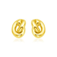 14k Yellow Gold Polished Knot Earrings