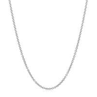 14k White Gold Round Cable Link Chain 1.5mm