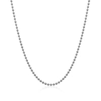14k White Gold Bead Chain 1.5mm