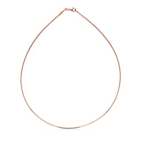 14k Rose Gold Necklace in a Round Omega Chain Style