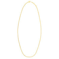 Double Extendable Cable Chain in 14k Yellow Gold (1.40 mm)