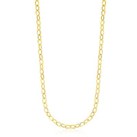 14k Yellow Gold Cable Chain Style Polished Necklace