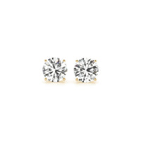 2 cttw Certified IGI Lab Grown Round Diamond Stud Earrings 14k Yellow Gold (G/VS2)