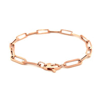 14K Rose Gold Extra Wide Paperclip Chain Bracelet